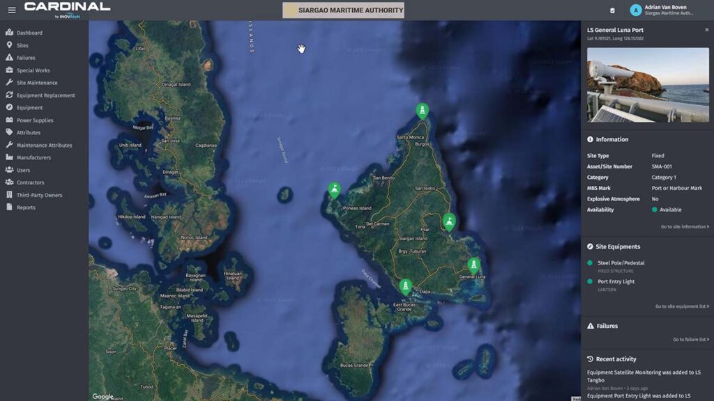 Map with Menu and Site Bringup
